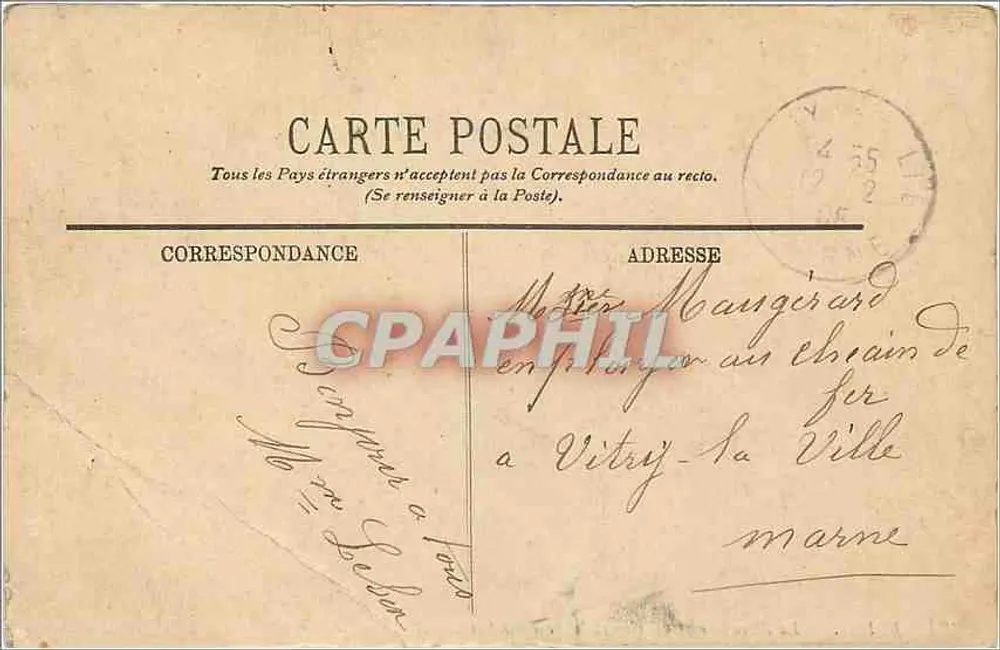 Reims — Place Drouet-d'Erlon und Fontaine Subé — LL - Rückseite