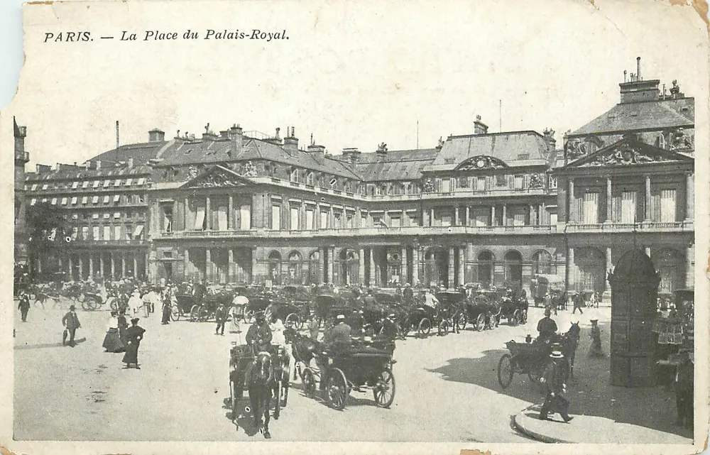 Paris — A Place do Palais-Royal — Carte postale antiga - Frente