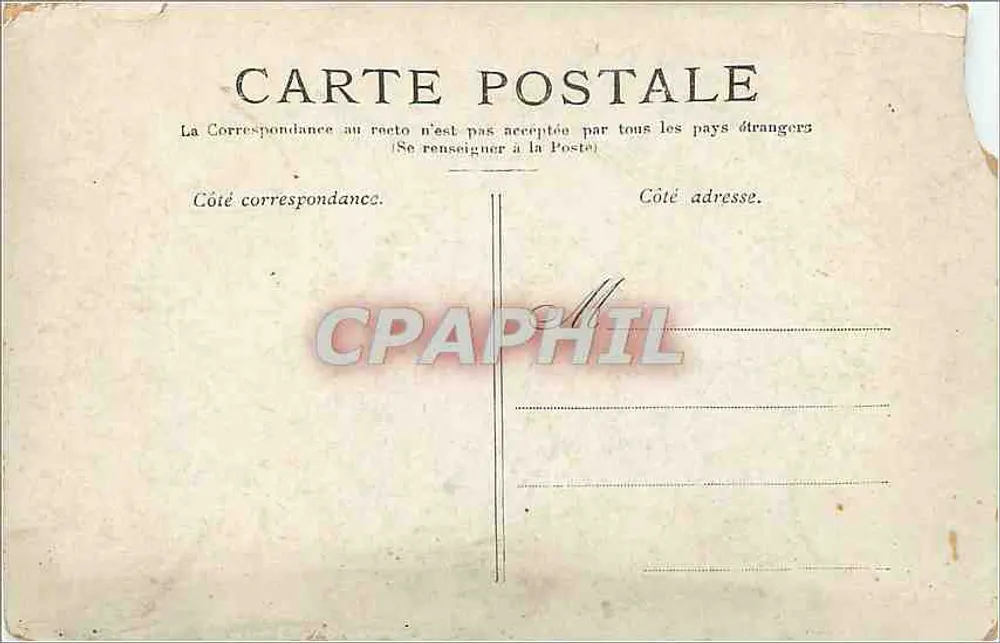 Paris — A Place do Palais-Royal — Carte postale antiga - Verso