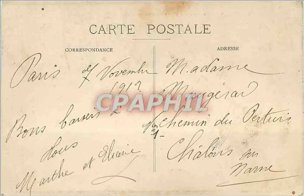Paris - Entrada do Parque Montsouris — editor desconhecido, n° 21 - Verso