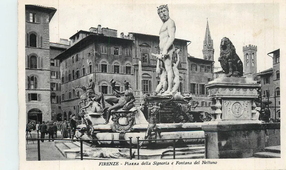 FIRENZE - Piazza della Signoria e Fontana del Nettuno — n° de série 1937 - Recto