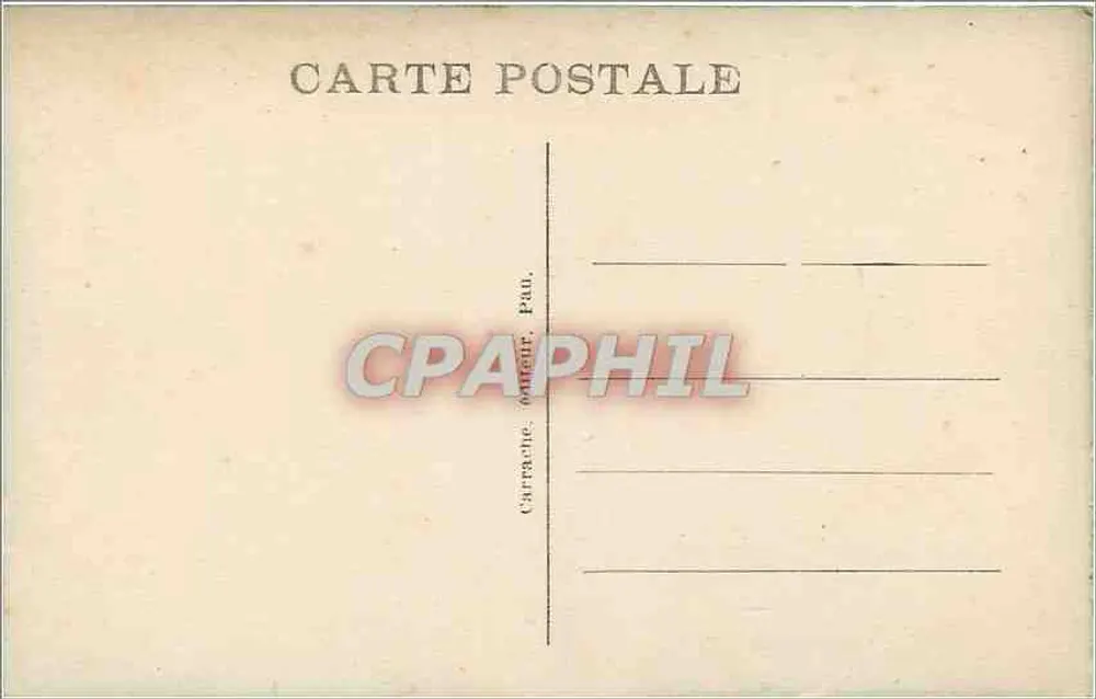 Pau — Het Kasteel — Hoofdgevel — C. C. 8 — Uitgever Carrat & Cie, Pau - Achterkant