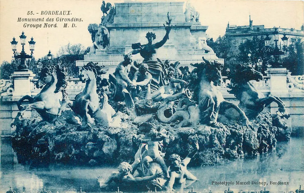 Bordeaux - Monument der Girondinen. Groupe Nord — Phototypie Marcel Delboy, Bordeaux - Vorderseite