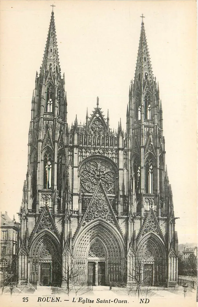 Rouen — View of Saint-Ouen Church — ND - Front