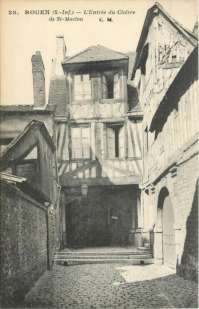 Rouen (Sul) — A Entrada do Claustro de São Maclou — C.M. - Frente