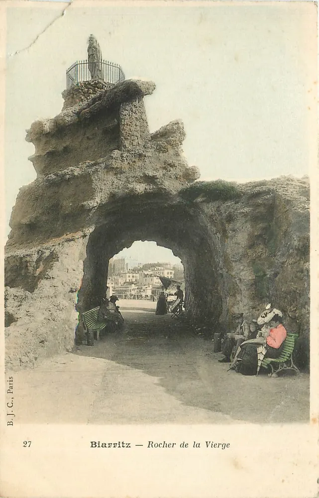 Biarritz — Rocher de la Vierge — B. J. C., Paris, n°27 - Frente