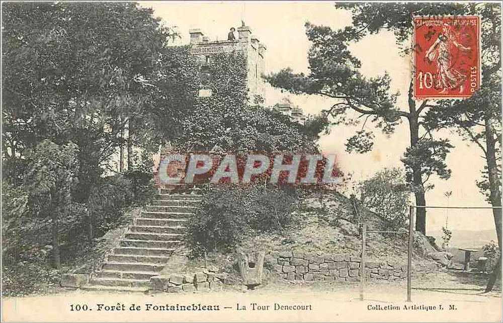 Forêt de Fontainebleau — La Tour Denecourt — Collection Artistique L. M. - Recto