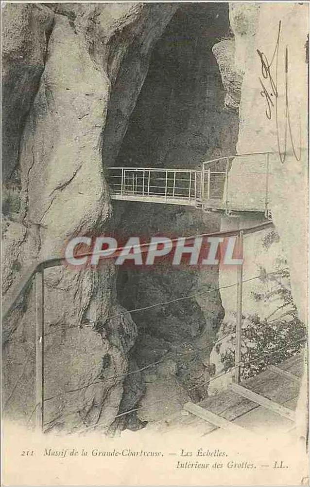 Massiccio della Grande-Chartreuse — Les Ébélles — Interno delle Grotte — LL. — n° 211 - Recto