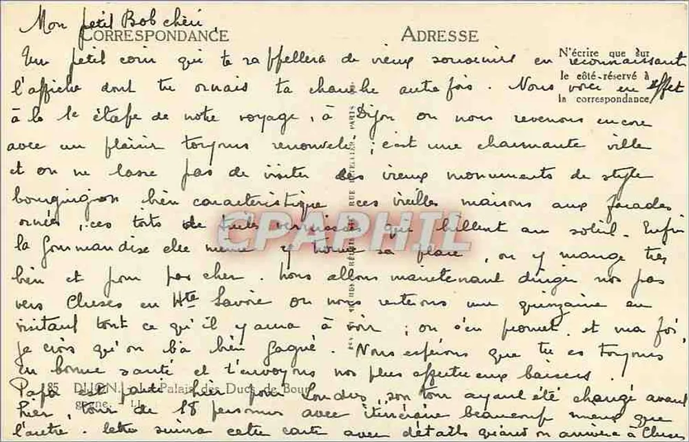 O Palácio do Duque de Bouillon — vista geral — editor não identificado - Verso