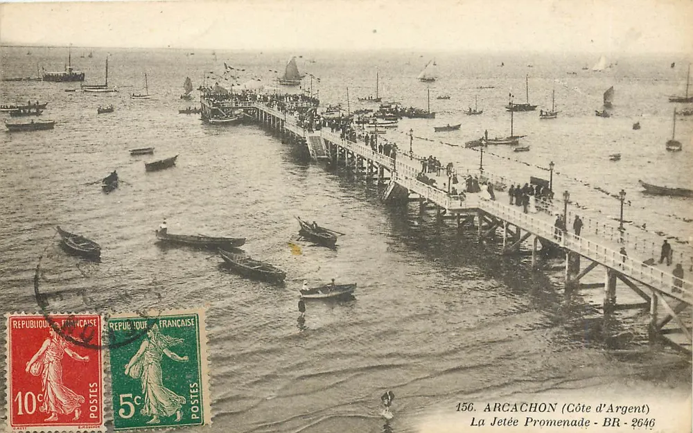 Arcachon (Côte d'Argent) — A Ponte Promenade — editor Bloc Frères, n° 2646 - Frente