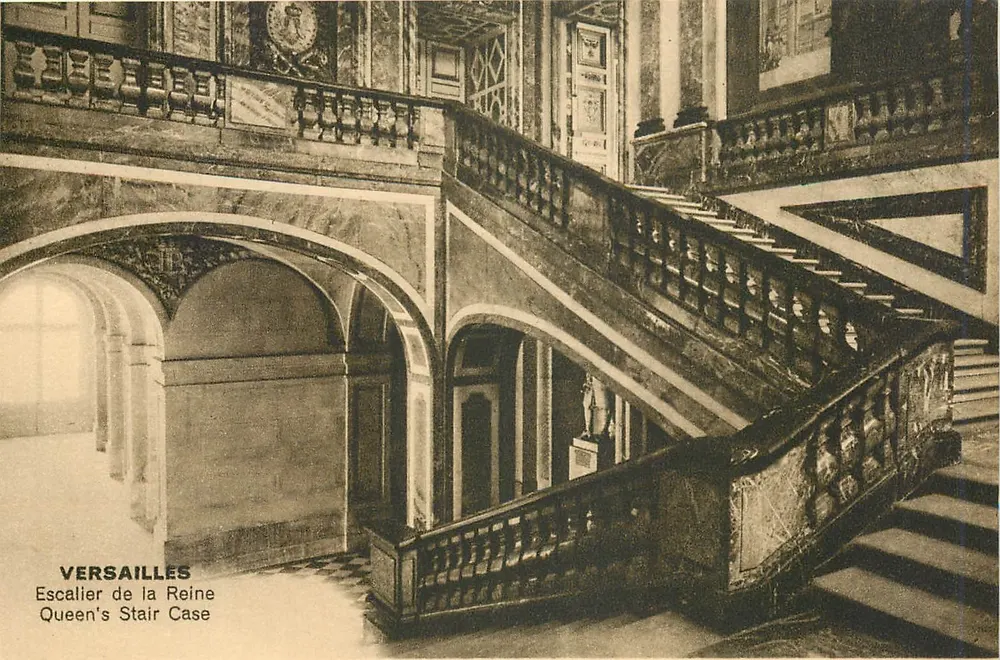 Versailles — Escalier de la Reine (Queen's Staircase) — A. Baudoin - Versailles - Frente