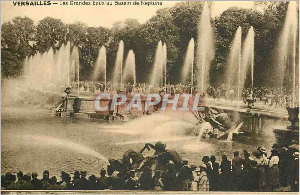 Versailles — Les Grandes Eaux au Bassin de Neptune — A. Baudrier - Recto
