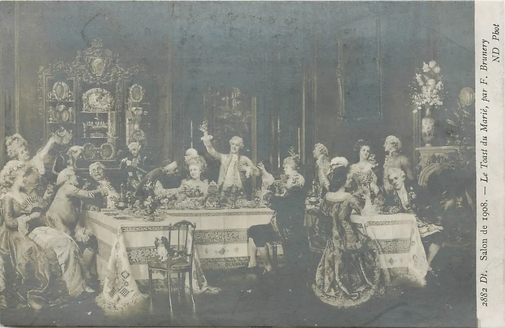 Der Hochzeits Toast — Salon von 1908 — von F. Brunery - Vorderseite