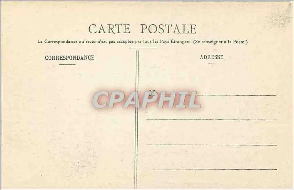 Biarritz Pittoresque — Vaga do dia 4 de agosto de 1905 no Rocher de la Vierge — N° 44 — Edição A. Simons, Chèvre Prince, Lauterbach - Verso