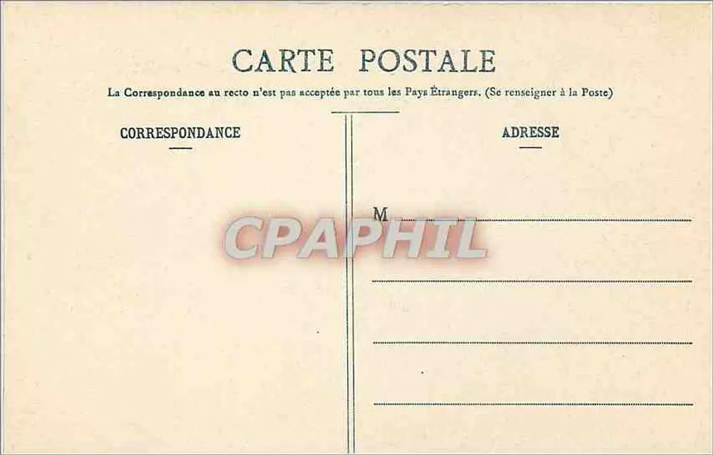 Biarritz Pittoresk — Ein stürmisches Abend, nach J. Pague Naud — Ausgabe A. Simons Nr. 116 - Rückseite