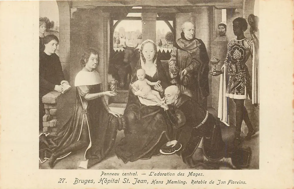 Die Anbetung der Weisen — Mittelteil der Altarwand von Jan van Eyck — Krankenhaus Saint-Jean, Brügge - Vorderseite