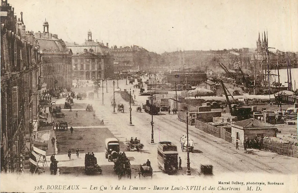 Bordeaux — Les Quais de la Louine — Bourse Louis-XVIII et des Chartrons - Recto