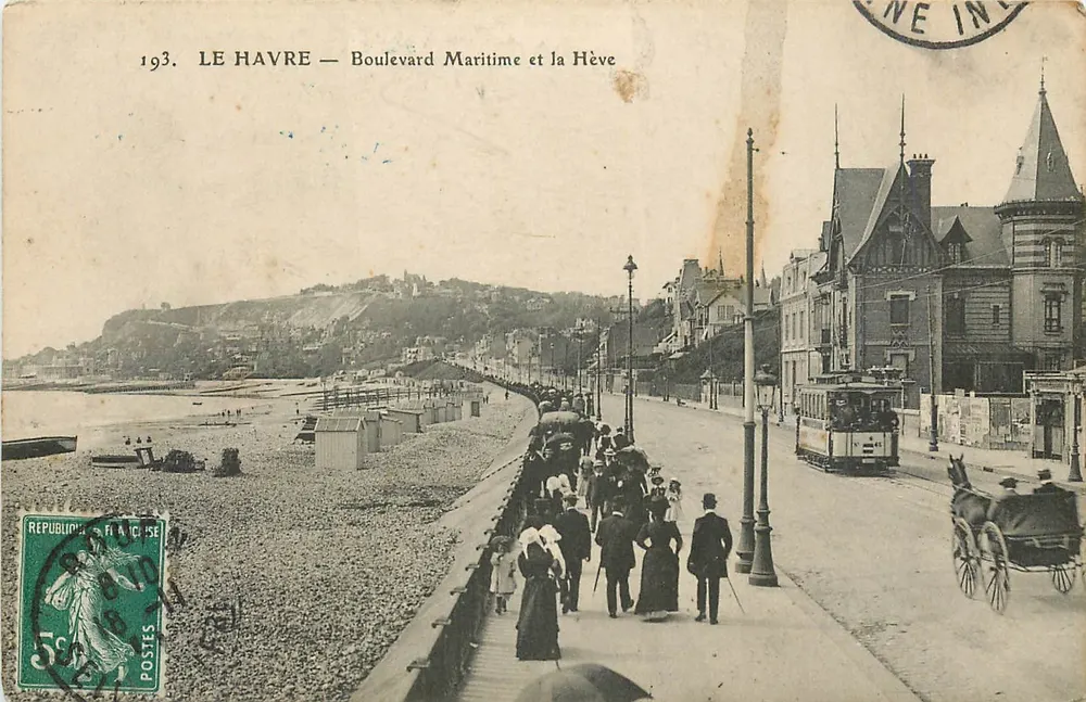 레 Havre — 해안가 블로우바르도 및 라 허브 — 193. 출판사 : S. C. (인쇄) - 앞면
