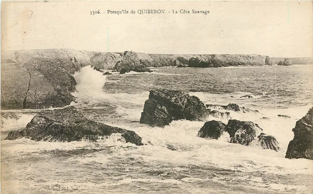 Presqu'île de Quiberon - La Côte Sauvage — éditeur inconnu, n° 3306 - Recto