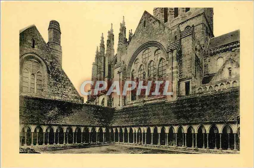 Abbatia na Mont-Saint-Michelu — klasztor i katedra abbatii — wydanie Monuments Historiques, Paryż VIII - Awers