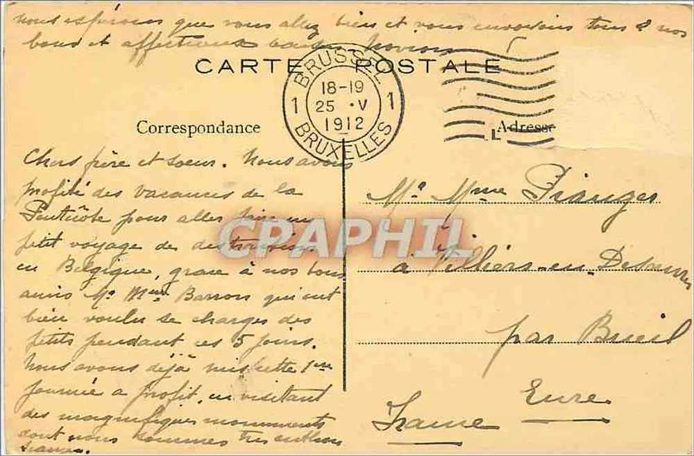 Bruxelas — Palácio de Justiça — Editor Descuré - Verso