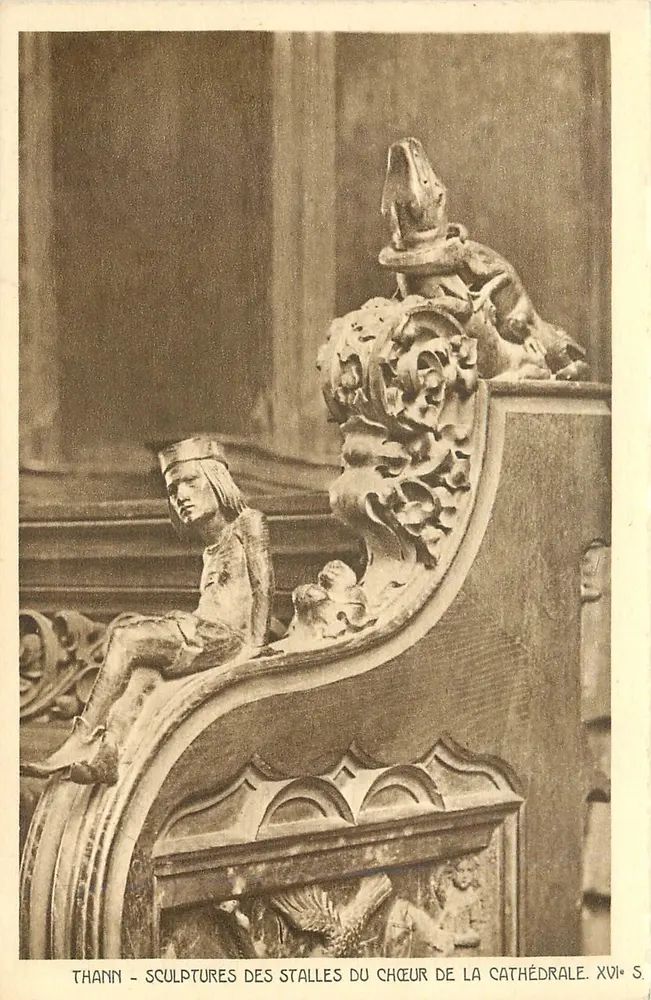 Thann - Skulpturen der Chorbanken der Kathedrale - XVI. S. - Vorderseite