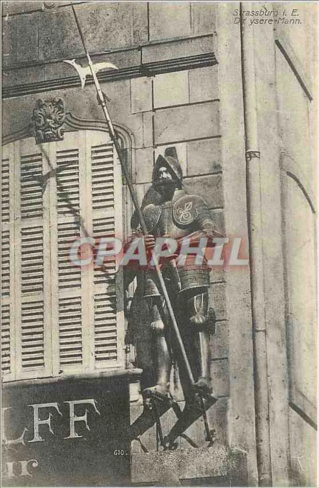 Strasbourg - Le Chevalier de la Place de la Cathédrale — Éditeur E. Mann, n° 610 - Frente