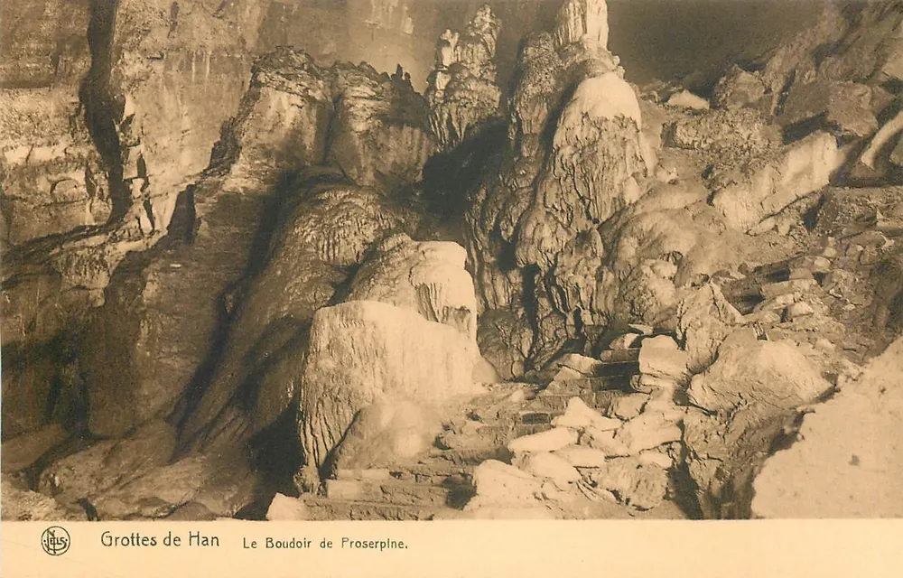 Grottes de Han — Le Boudoir de Proserpine — N. LUIS - Frente