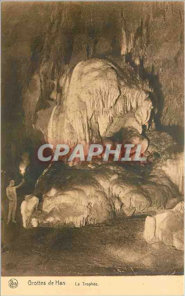Grutas de Han — O Troféu — Editor N. JELS, Han-sur-Lesse - Frente
