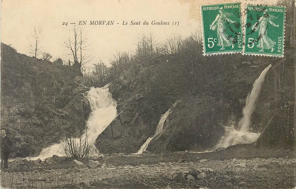 Em Morvan - O Salto do Gouloux (1) — Editor: E. Goupil, Châtenay - Frente