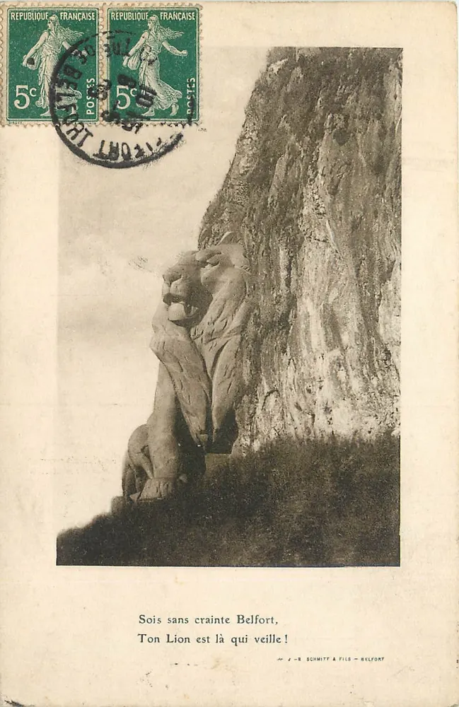 Löwe von Belfort — monumentale Statue — J.-B. Schmitt & Fils - Belfort - Vorderseite