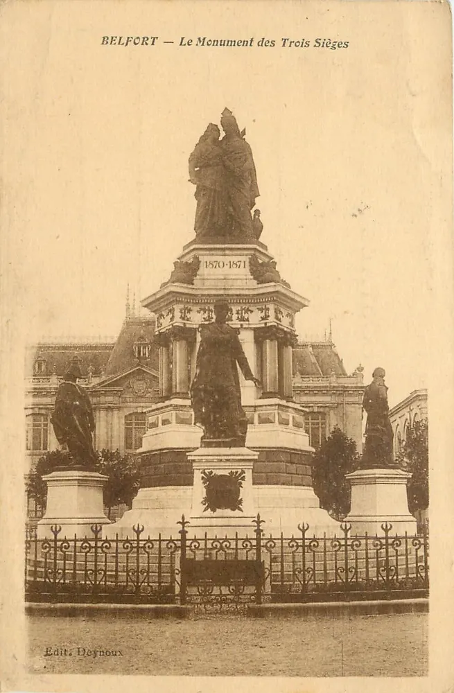 Belfort — O Monumento dos Três Sítios — Edit. Deynoux - Frente