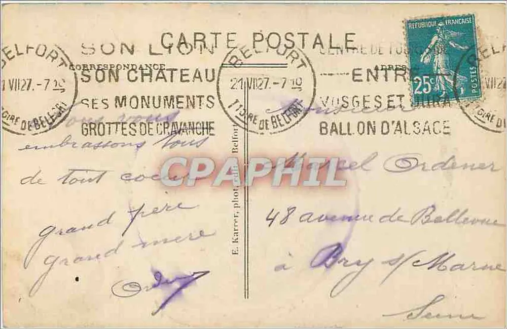 Belfort (Hi-Rhin) — Monumento 'Quand Même' - Verso