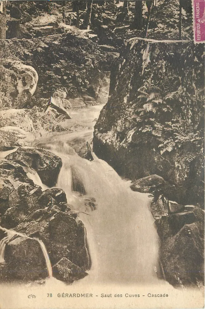 Gérardmer - Saut des Cuves - Cascata — editor anônimo, n° 78 - Frente