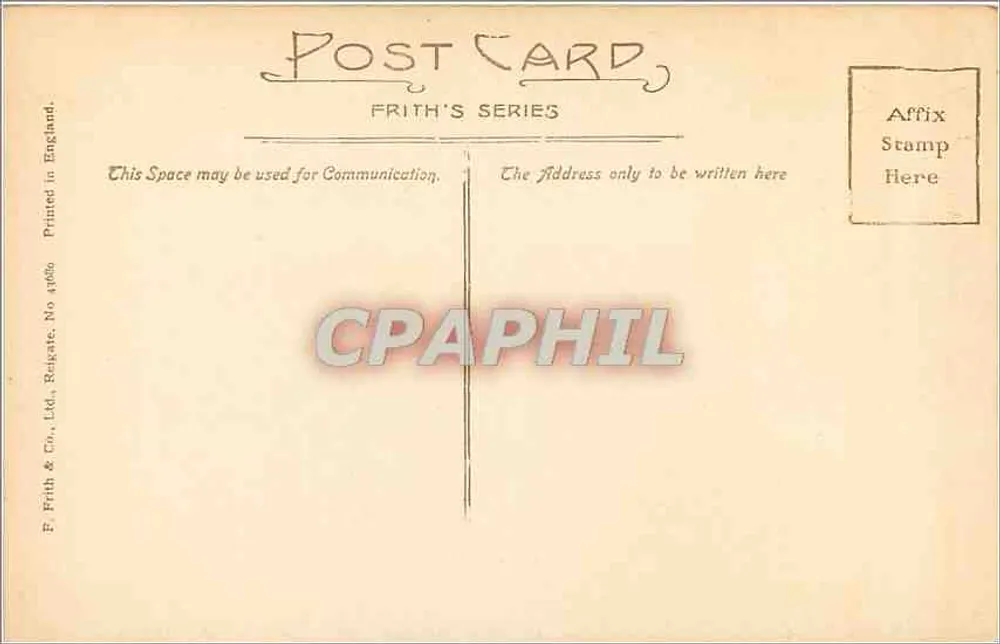 Winchester Kathedraal — binnenkant — Serie Frith, nr. 4060 - Achterkant