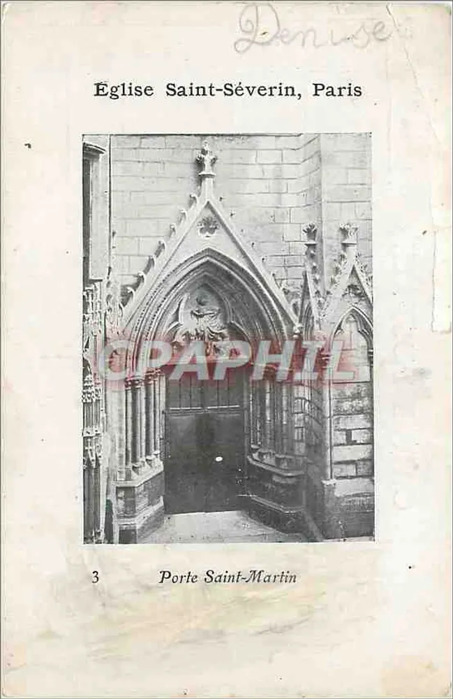 Église Saint-Séverin, Paris — Porte Saint-Martin — n°3 - Recto