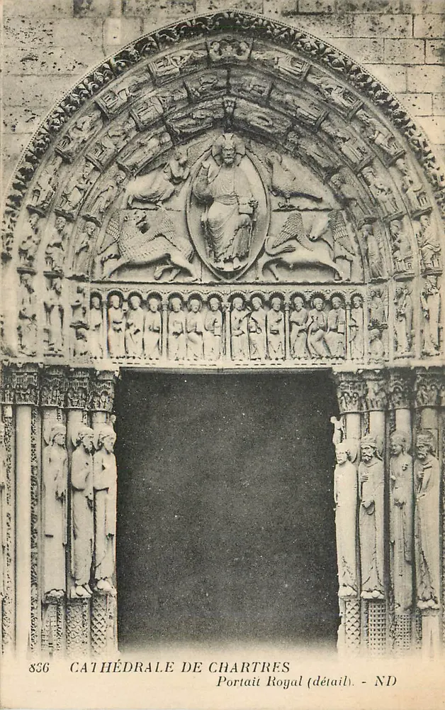 Catedral de Chartres — Portal Real (detalhe) — ND - Frente