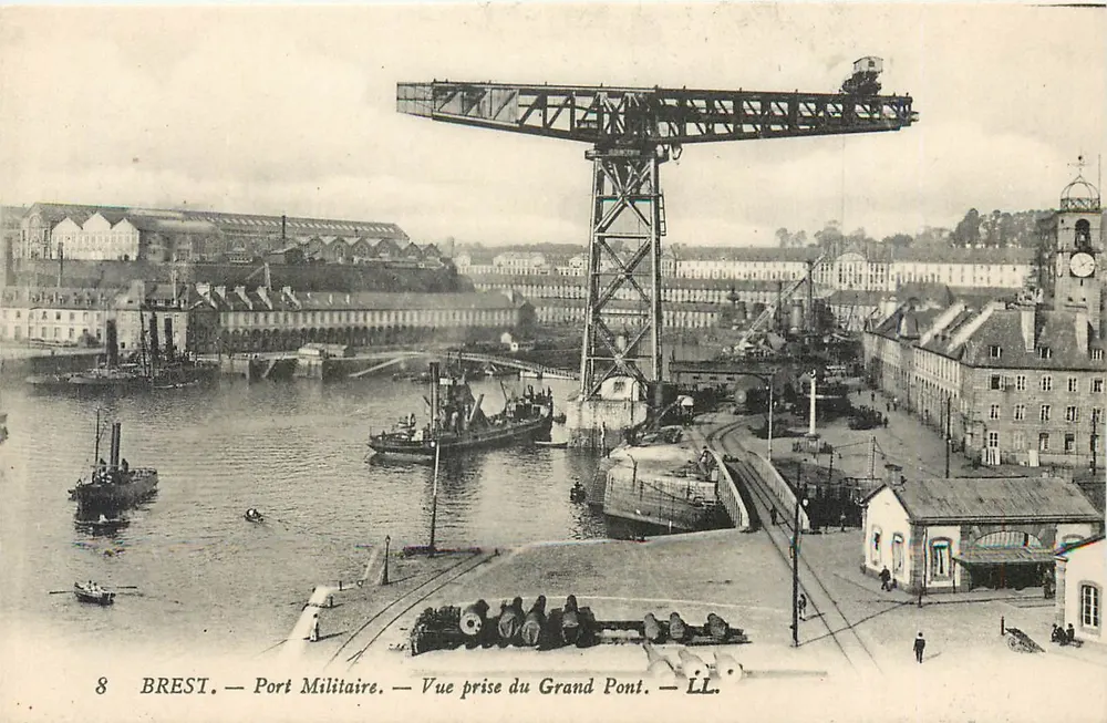 Brest — Militärhafen — Aufnahme vom Grand Pont — LL - Vorderseite