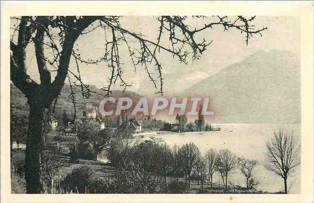 A Ponta de Menthon — Lago de Annecy — Edição Mayoux, Bazar do Puits, Annecy - Frente