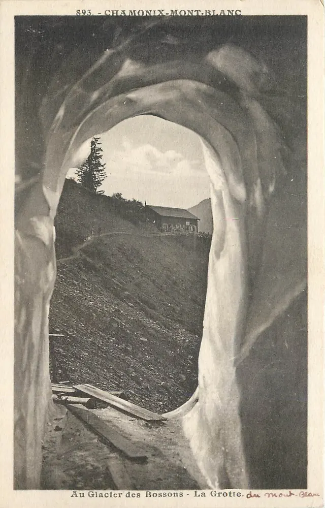 Glacier des Bossons - La Grotte — Chamonix-Mont-Blanc — n°893 — éditeur Morand - Recto