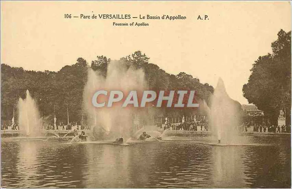 Parque de VERSAILLES — O Bassin d'Appollon — A.P. n°106 - Frente