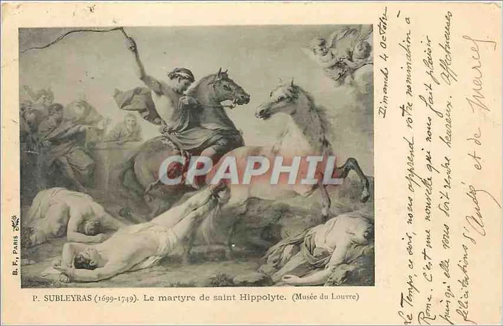 Il martirio di san Hippolyte — pittura di P. Subleyras (1699-1749) — B. F., Parigi - Recto