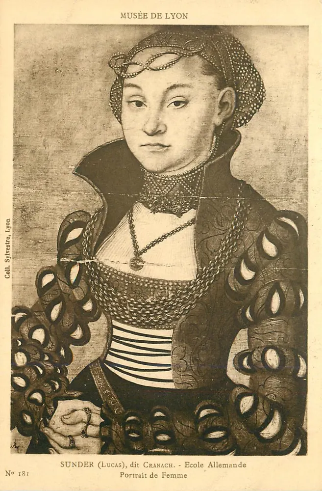Porträt einer Frau — Deutsche Schule — Museum Lyon, Sammlung Sylvestre, Lyon, Nr. 181 - Vorderseite