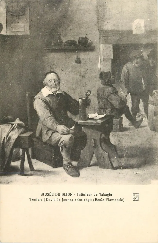 Interior de Tabagie — Teniers (David o Jovem) 1610-1690 — Museu de Dijon - Frente