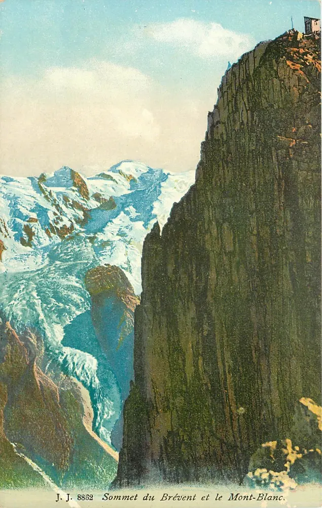 Cume do Brévent e o Mont-Blanc — vista alpina — J.J. 8852 - Frente