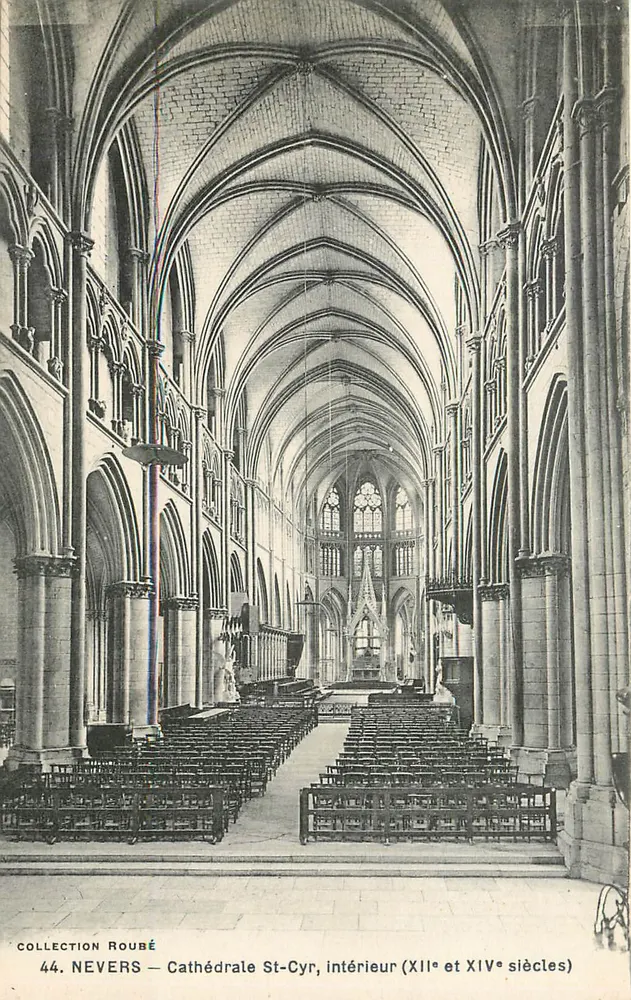 Nevers — Katedra św. Cyryla, wnętrze (XII i XIV wiek) — kolekcja Roubé, n°44 - Awers