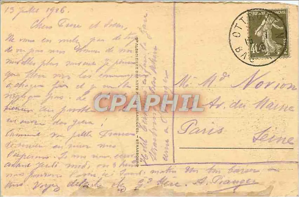 Strasbourg - Le Pont de l'Université et l'Université — n° 119 - Verso
