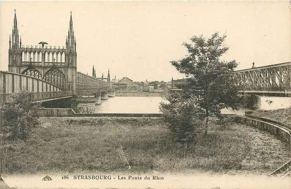 Estrasburgo - Os Pontes do Rio Reno — editor A. P. (nº 186) - Frente