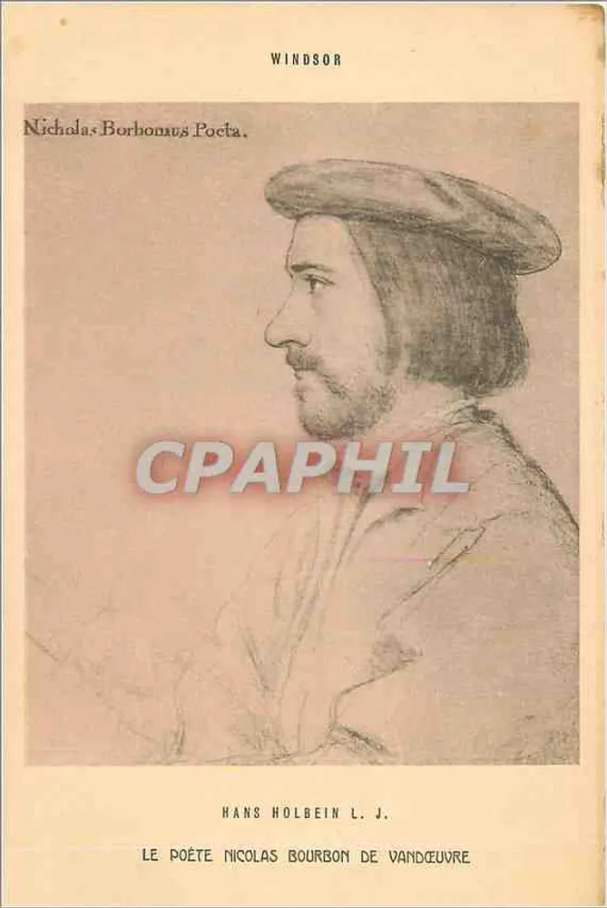 O poeta Nicolas Bourbon de Vandœuvre — Hans Holbein L.J. — Windsor - Frente