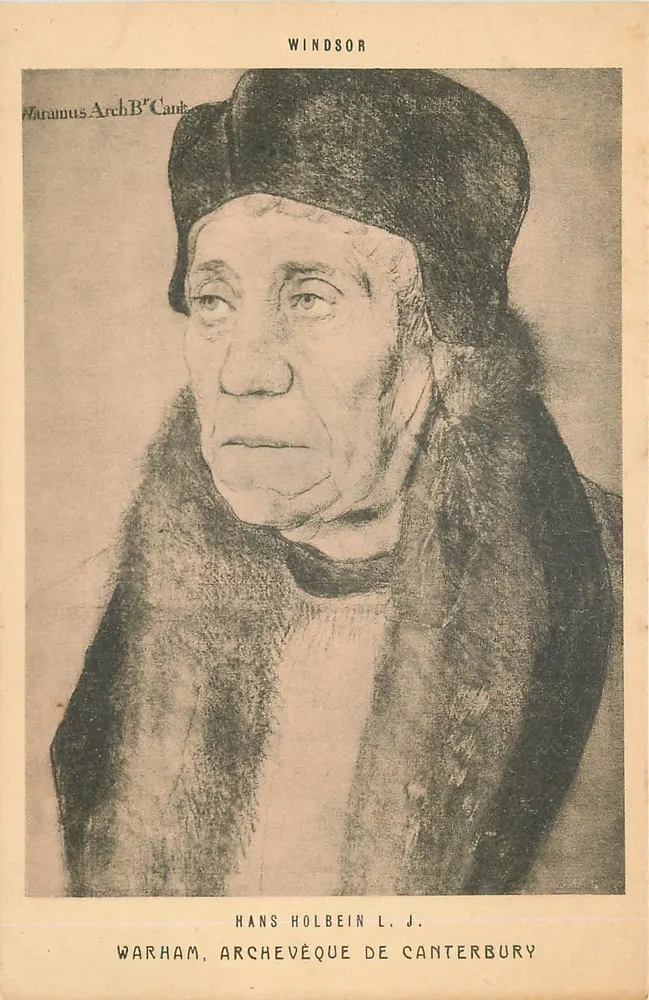 Warham, arcebispo de Canterbury — Hans Holbein L.J. — Braun & C°, Paris - Frente